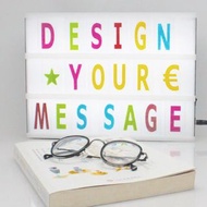 A4 Cinematic Lightbox DIY Combination Letters Symbols Emojes LED Cinema Light Box 200 Tiles Message 