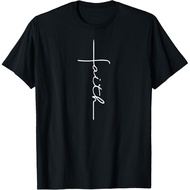 Men's cotton T-shirt Faith Cross T-Shirt Christian T Shirt for Men Women Kids T-Shirt Fast Shipping 