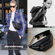 訂購/包順豐  alexander wang belt bag 黑色真皮腰包