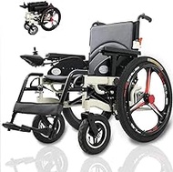 Fashionable Simplicity Electric Wheelchair Folding Fold Lightweight Powerchair Motorized Foldable Power Wheel Chair Powerful Dual Motor Suitable For Elderly And Disabled 15A (25A) (15A) (Size : 25A)