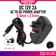 AC 240V To DC 12V 5.5mm x 2.5mm 2A 2000mA UK Plug Power Supply Adapter 12V2A Voltage Converter Charger