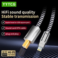 Kabel USB HiFi Lightning ke USB B OTG untuk iPad ke Alat Muzik MIDI Digital Piano DAC audio Kabel OT