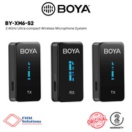 BOYA BY-XM6-S1/S2 2.4GHz Dual Channel Ultra-Compact Wireless Microphone Vlog Mic OLED Display Real-time Monitoring