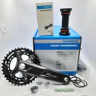 crank shimano deore double m5100 + bb shimano SPAREPART SEPEDA TERMURAH