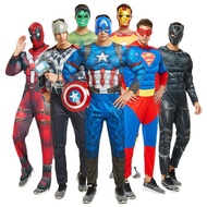 Halloween Adult Marvel Superhero Costume - Captain America, Iron Man, Superman