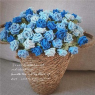 Creative DIY Hand Knitted Sharp Corner Rose Bouquet Blanket Material Kit Cotton Milk Velvet Edge Sha
