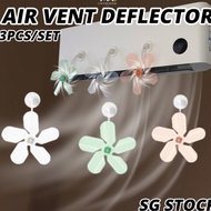 {SG} 3pcs Air Vent Deflector Air Conditioner Exhaust Fan Aircon Wind Deflector Anti-Direct Blowing F