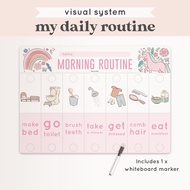 Bramble – Unicorn Daily Routine Flip Board for Kids | Visual Schedule Chart | Autism, ADHD, PECS, Ho