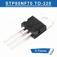 5pcs 80NF70 STP80NF70 TO-220 P80NF70 TO220 N-channel 80A/70V MOSFET Transistor new original