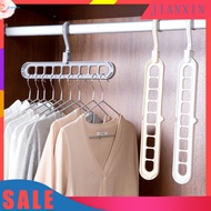  Space Saver Closet Hanger Coat Hanger with Elastic Joints Space-saving 9-hole Clothes Hanger Organizer Rack for Wardrobe Ideal for Heavy Clothes Shirts Pants for College