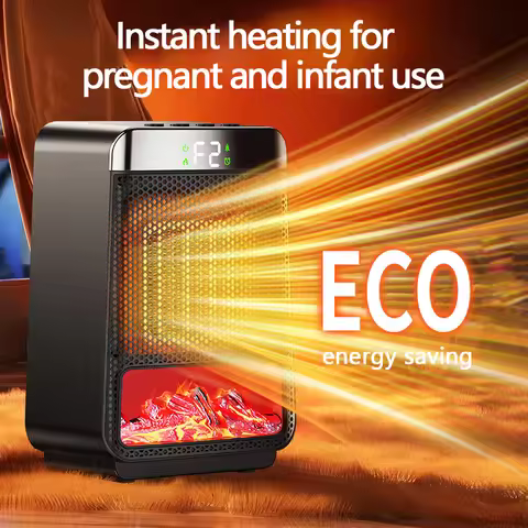 Portable dynamic flame heater household heater silent and energy-saving PTC speed electric heater Ti