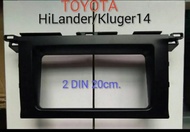 กรอบจอแอนดรอยด์ หน้ากากวิทยุ หน้ากากวิทยุรถยนต์ TOYOTA HighLANDER /KLUGER ปี2014-2018 สำหรับเปลี่ยนเครื่องเล่นใหม่ 2DIN7"_20cm.หรือ Android 7"