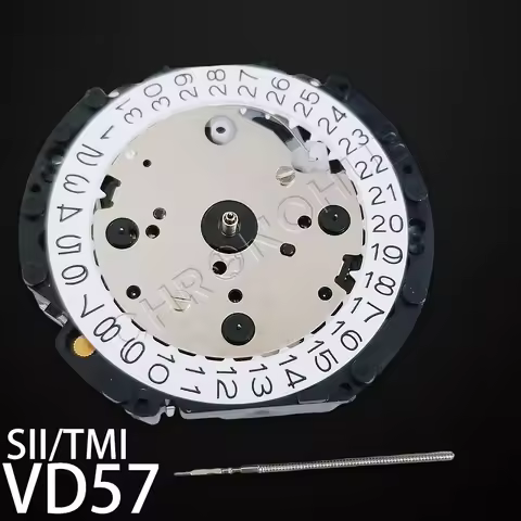 High Precision Quartz Movement SII TMI VD57B VD57C Adjustable Stem Chronograph 6 Hands Japan Made Sm