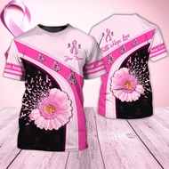 2024 3D shirt printing design 3D T-shirt breast cancer awareness