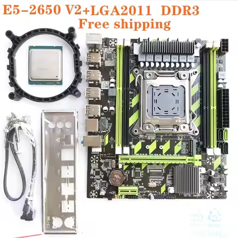X79 Motherboard LGA 2011 + E5-2650 V2 CPU Support DDR3 REG ECC RAM Intel Xeon E5 V1 V2 Processor Fou