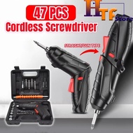 47PCS Cordless Electric Screwdriver Drill  3.6V High Power Hand Drill Battery Drill Rechargeable Rep