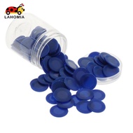 [LAHOMIA] 100pcs/pack ABS Plastic 0.9" Bingo Game Poker Chips Casino Tokens Fun Toys