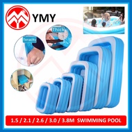 3.0M / 3.8M Inflatable Swimming Pool (3 Rings) Family Kids Indoor Outdoor Portable Kolam Renang Infl
