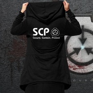 เสื้อกันลมชุดฤดูใบไม้ร่วงและฤดูหนาวของสะสมอะนิเมะมูลนิธิ SCP เสื้อโค้ทบุขนกำมะหยี่รุ่นความยาวปานกลาง