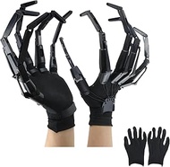 Halloween Articulated Fingers with Protective Gloves, Articulated Finger Extensions, Finger Claw wit