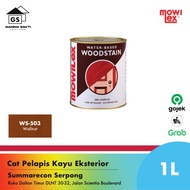 Mowilex Woodstain Waterbased WS-503 Walnut Cat Kayu 1Ltr Best Seller