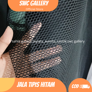 Bahan Kain Jala / Kain Jaring Tipis Lubang Kecil 3 mm Meteran Hitam