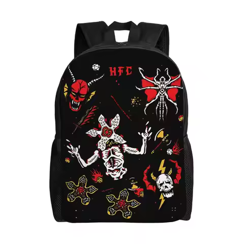 Demogorgon Cratoon Backpack Cycling Backpacks Female Aesthetic School Bags Colorful Durable Rucksack