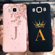 For Samsung Galaxy J7 2016 Case J710F J710F J710M J710H Phone Cover Cute Crown Letters Shockproof Bu