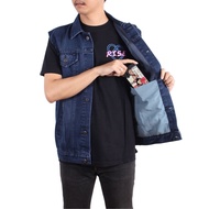 Rompi Denim Pria Gaya Korea Style Warna Jeans Bioting Ukuran M-L-XL