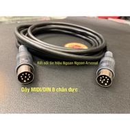 6-pin midi, 7-pin midi, 8-pin midi - round pin din 6, din 7, din 8. conference mic cord, meeting tab