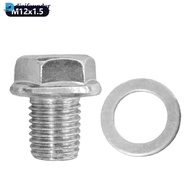 DGF  M12x1.25 Motorcycle Oil Drain Bolt Engine Oil Drain Plug Replacement Screw with Washer for Hond