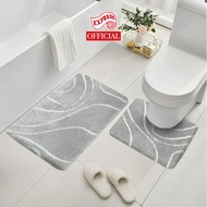 พรมห้องน้ำ STELLAR 2ชิ้น 45x70cm+พรมตัวU 50x60cm หนานุ่ม16-20 mm มีกันลื่น ซับน้ำดี ซักได้ แห้งไว