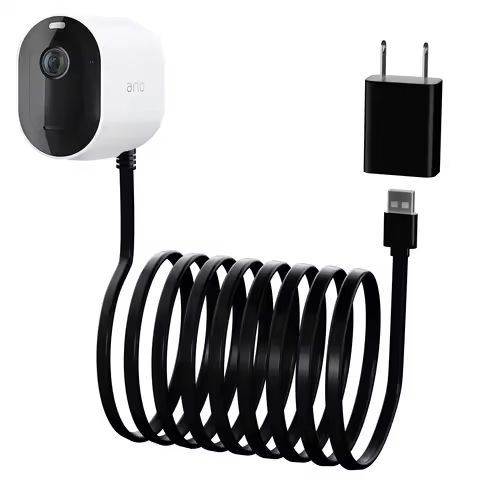 Arlo pro Quick Charge 3.0 Power Adapter with 16.4Ft Weatherproof Micro USB Charging Cord for Arlo pr