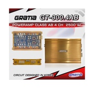 เพาเวอร์แอมป์ Class AB GRATIA GT - 300.4AB 4 CHANNEL กำลังขับ 2500 วัตต์ เครื่องเสียงรถยนต์