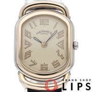 นาฬิกาผู้หญิง Hermes Rallye RA1.240 GP/SS หน้าปัดสีเหลือง ผ่านการขัดเงา สภาพดีเยี่ยม 【สินค้ามือสอง】