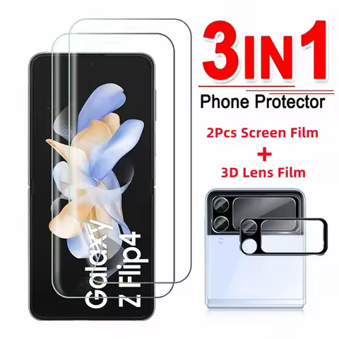 3in1 Hydrogel Film For Samsung galaxy Z flip 4 6 5 3 5G Back Camera Lens Glass Front Screen Protecto