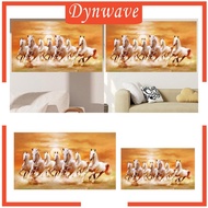 [Dynwave] Seven Horses Picture 7 Running Horses Painting Wall  Furnishing Ornament Print Picture Pai