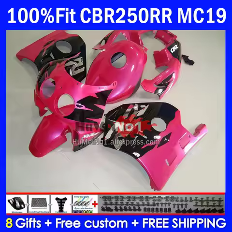 Injection Body Kit For HONDA MC19 CBR250RR pink metal CBR250 CBR 250 RR CC 88 89 36MC.29 CBR 250CC 2