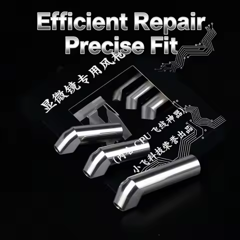 45 Degree Angle 3pcs CPU BGA Nozzle Adapter 6mm 7mm 9mm + 3pcs CPU Flying Wire Blade For Quick 861DW