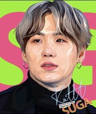 SUGA 閔玧其|BTS 防彈少年團 - Keetatat Sitthiket Famous Popart - 泰國 - 普普風 - 正版掛畫 - 預購📦 生日禮物🎁 Perfect Gift 送禮之