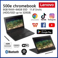 Lenovo laptop murah 500e chromebook/8GB RAM+64GB SSD/pen/touch screen 2in1/student learning and work