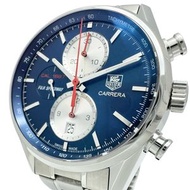 TAG HEUER/泰格豪雅卡萊拉富士賽道限量版（400枚）CAR211B 透明不鏽鋼自動腕錶，海軍藍錶盤，男士