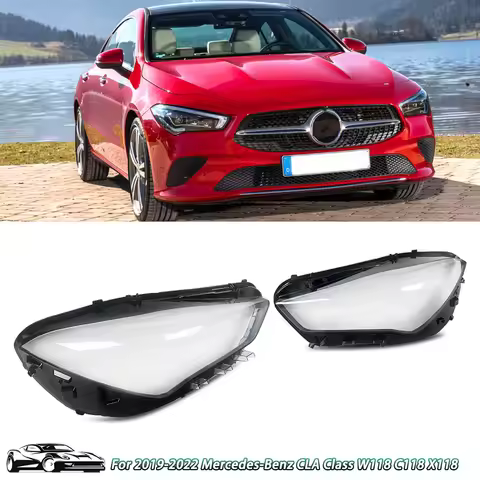 Headlight Lens Cover For Mercedes CLA W118 C118 X118 CLA200 CLA250 CLA45 AMG 2019-2022 Head Lamp Sha