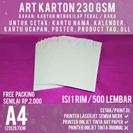 500 sheets of 230 gsm A4 Art Carton 230 gram Glossy Art Carton Paper Paper, 1 Ream