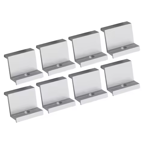 10Pcs Photovoltaic Solar Panel Mount Accessories PV End Clamp Aluminum Alloy Z Bracket For 30/35/40/