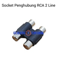 2 Line H RCA Extension Cable Connector Socket