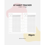 A7 Habit tracker planner binder insert
