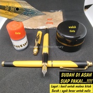 paket pena kalam tutul sudah di asah siap pakai untuk maknani kitab surah fountain pen pentul kecil 