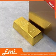 Gold Door Stopper 1kg Gold Bar Door Stopper Brick Fake Golden Bullion Real Look No Slip Soft Stop