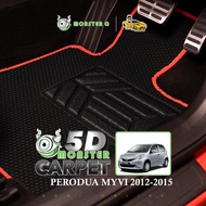 Monster Q 5D Car Carpet - PERODUA MYVI 2012-2015